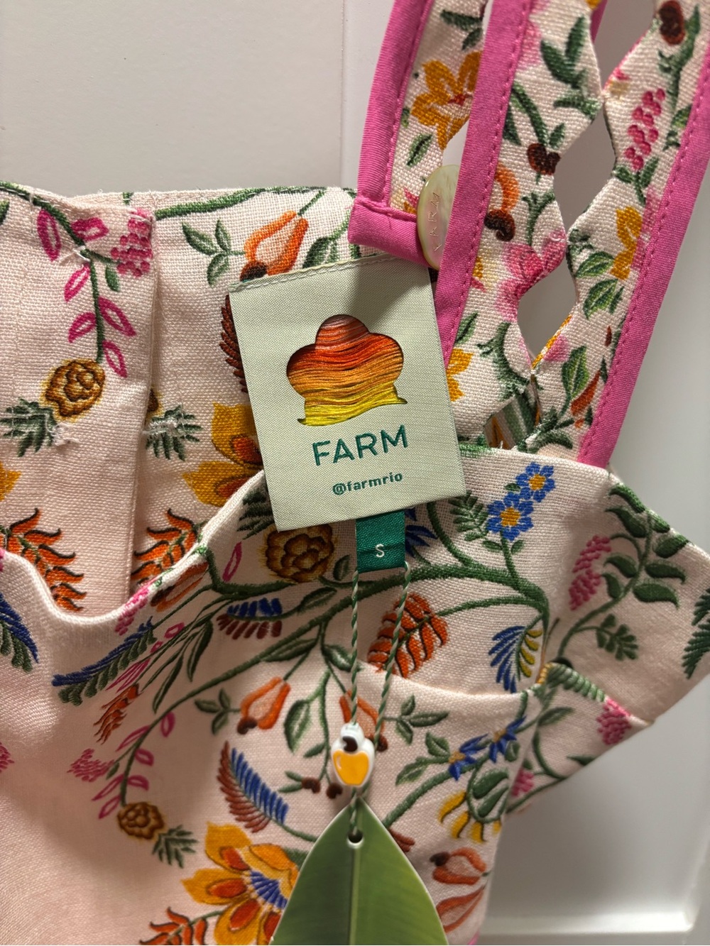 FARM Rio Delicate Forest Linen Mini Dress - Picture 6 of 6